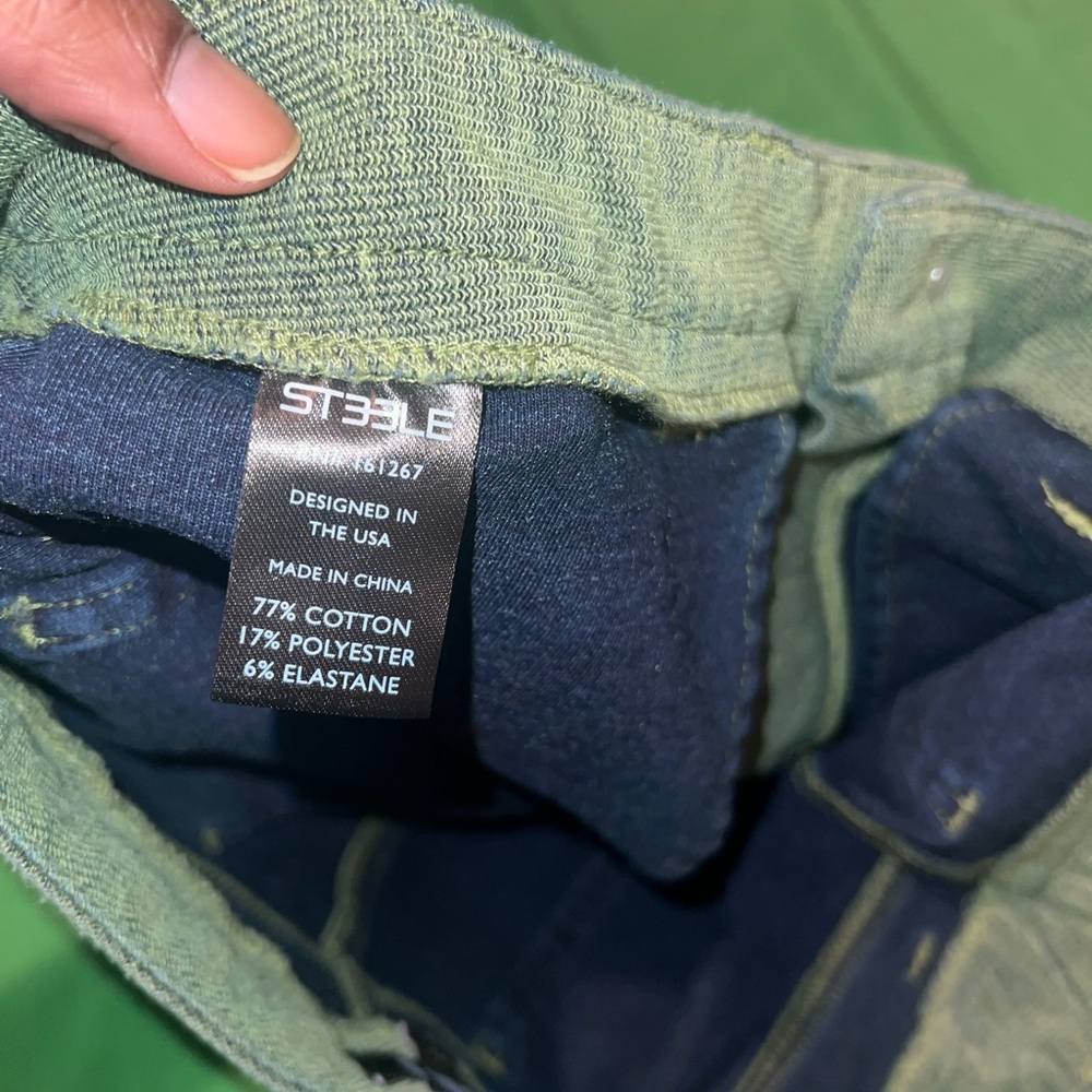 Men's Flat Front Shorts in Olive Green - Picture 8 of 8